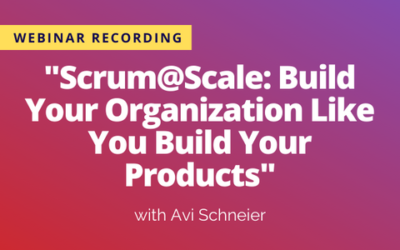 Scrum@Scale: Build Your Organization Like You Build Your Products
